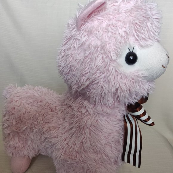 Large Pink Kawaii Bridal Alpacasso Alpaca Soft Plush Stuffed Llama 45cm Tall - Picture 3 of 6